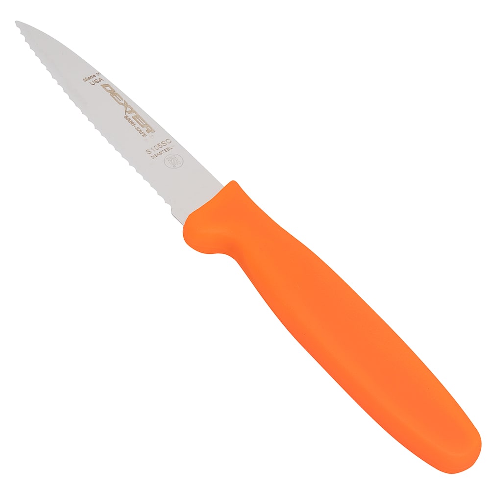 Dexter Outdoors 3.5" Scalloped Parer Knife - High-Carbon Stainless Steel, Hand-Honed Edge, Made In USA, Hunting & Fishing Tool