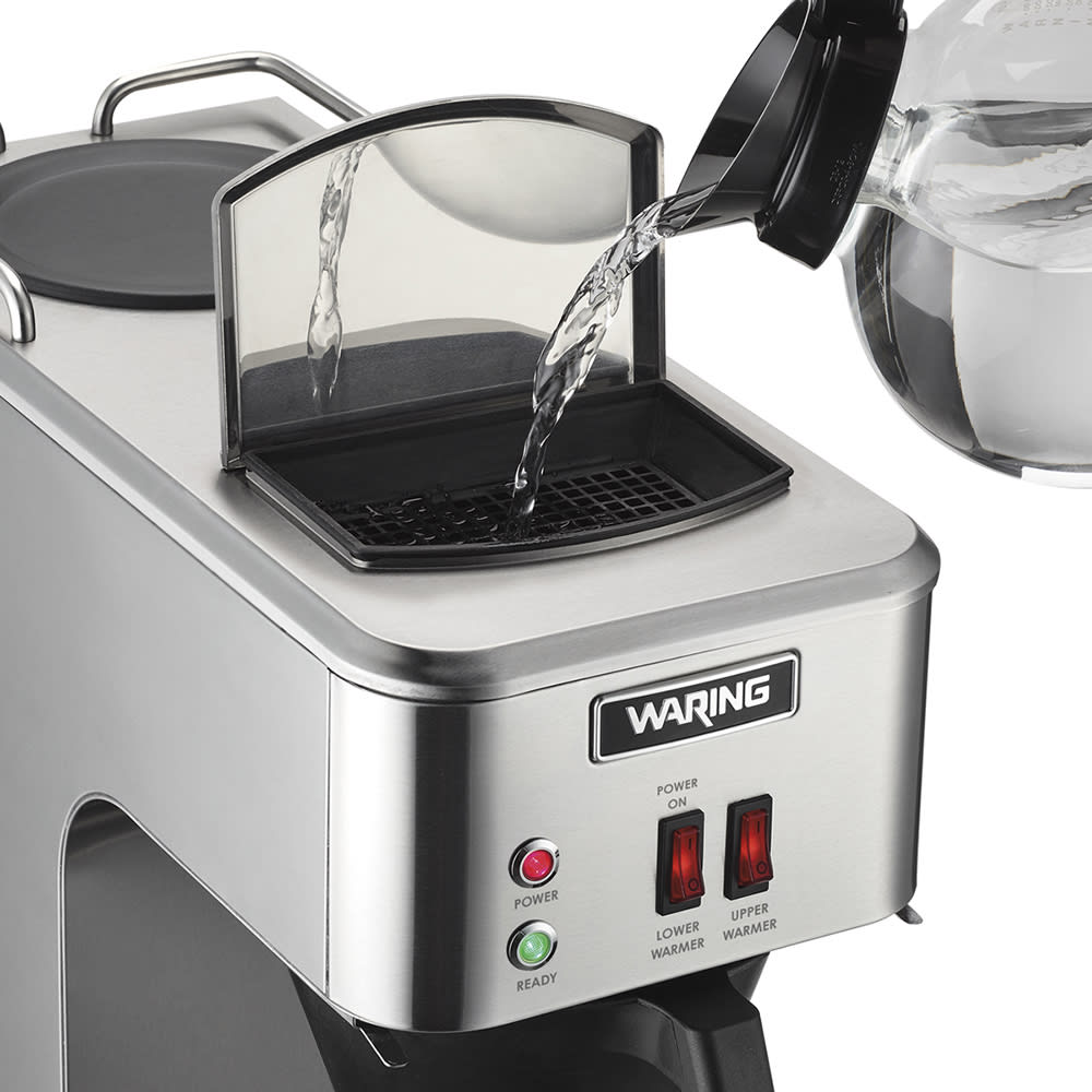 Waring WCM50 Medium Volume Decanter Coffee Maker Pourover, 3 gal/hr, 120v