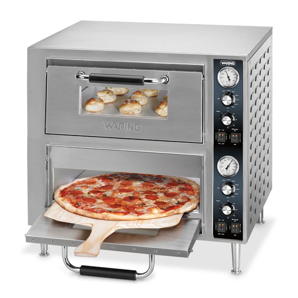 Waring WPO750 Countertop Pizza Oven Double Deck, 240v/1ph