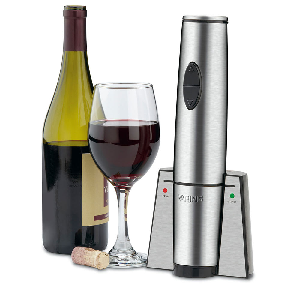 Waring WWO120 Electric Wine Bottle Opener w/ Foil Cutter Stainless, 120v