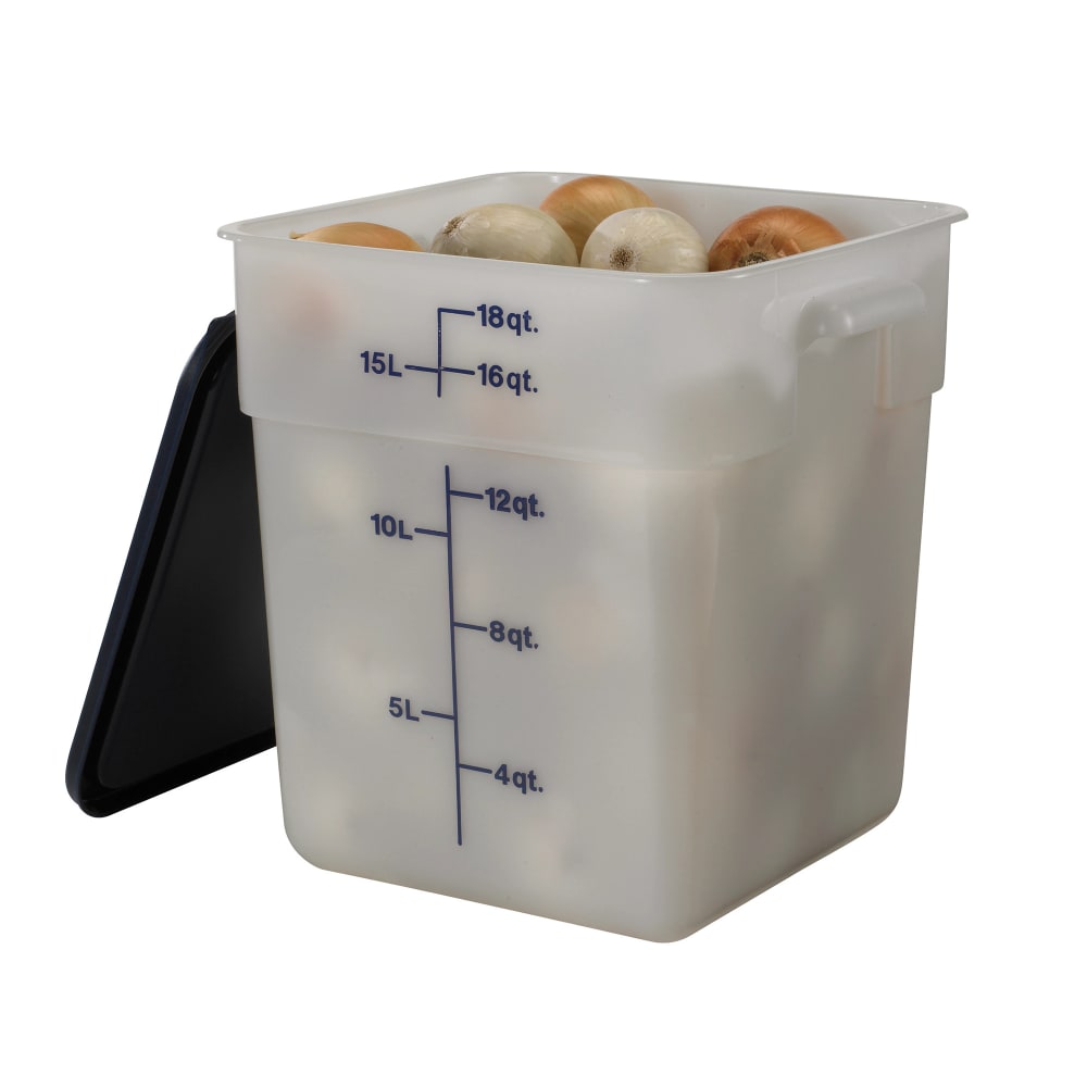 Cambro 18 Qt. White Round Polyethylene Food Storage Container