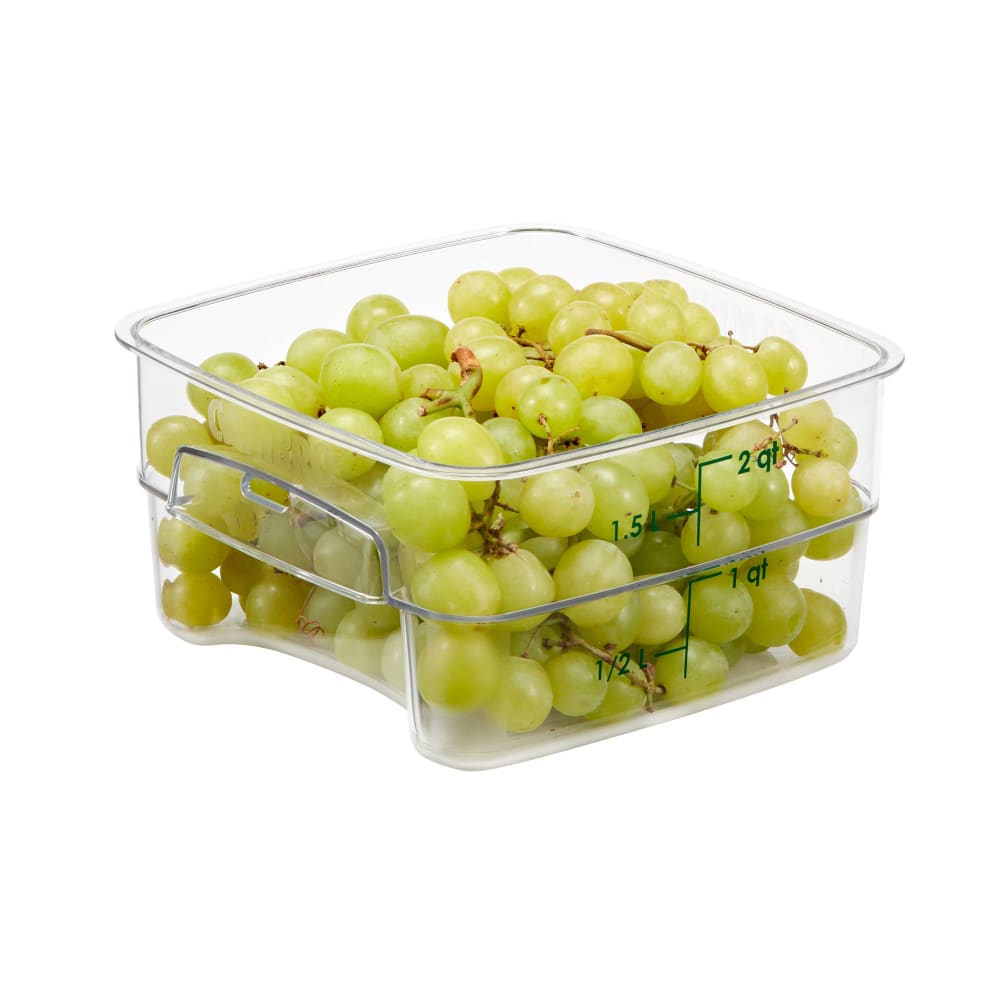 Cambro Camsquare 2SFSCW135 – Contenitore Per Alimenti In Policarbonato 2 Qt (1,9L) – Trasparente – Confezione Da 6 Pezzi
