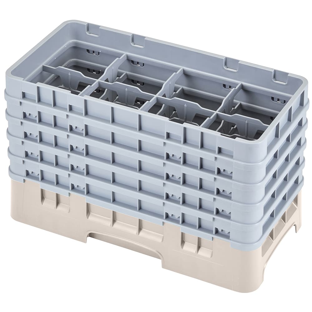 Cambro 8HS958184 Camrack Glass Rack Half Size, (5)Extenders, 8