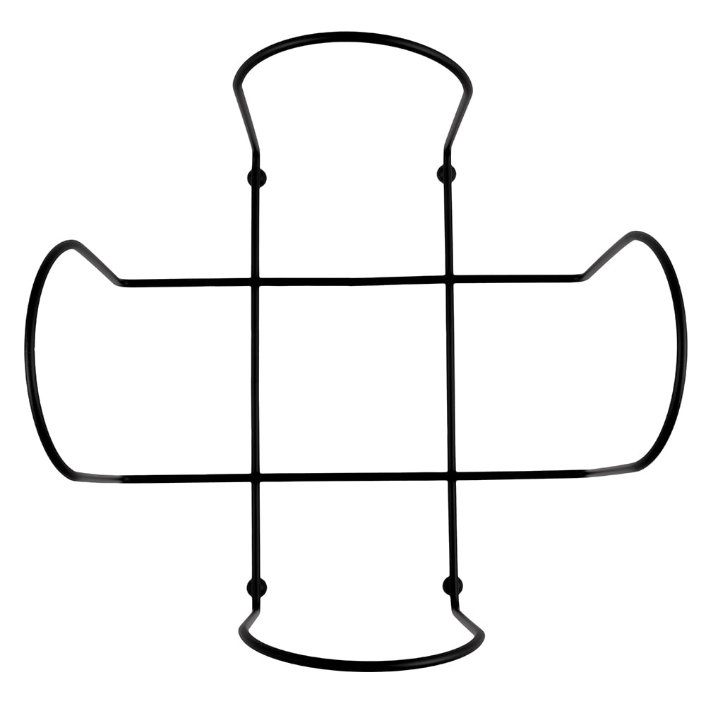 CalMil 1236 9 1/2" Countertop Plate Holder Iron, Black