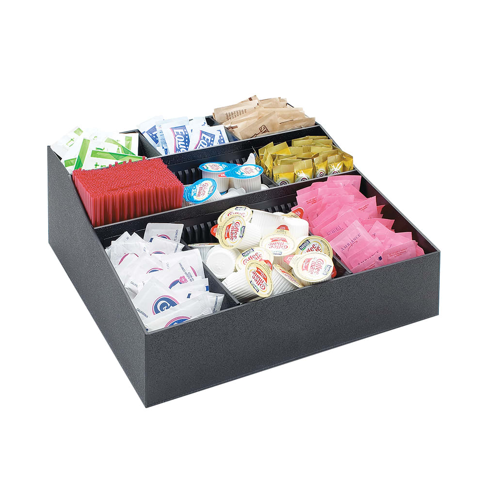 Cal-Mil 1260 Condiment Organizer w/ (9) Bins - Black