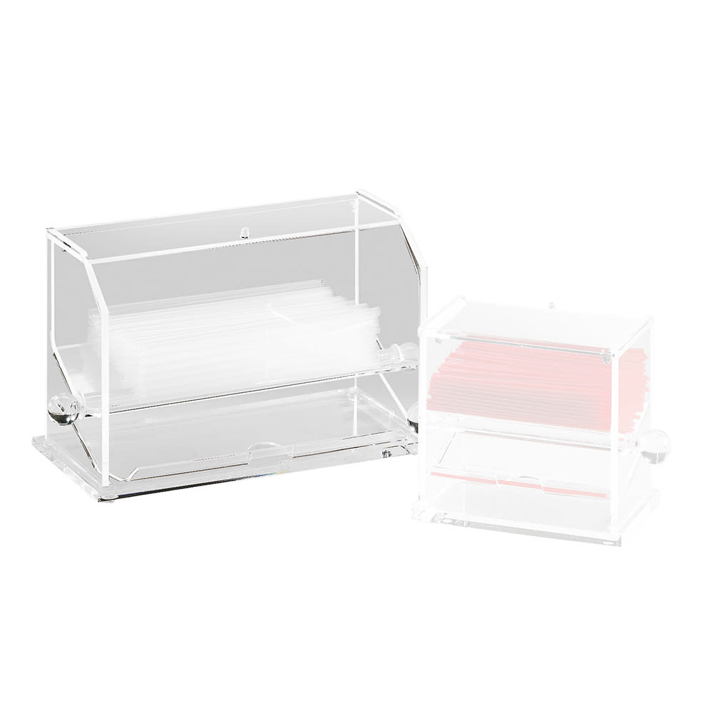 CalMil 1310 Clear Acrylic Econo Straw Dispenser For Unwrapped Straws