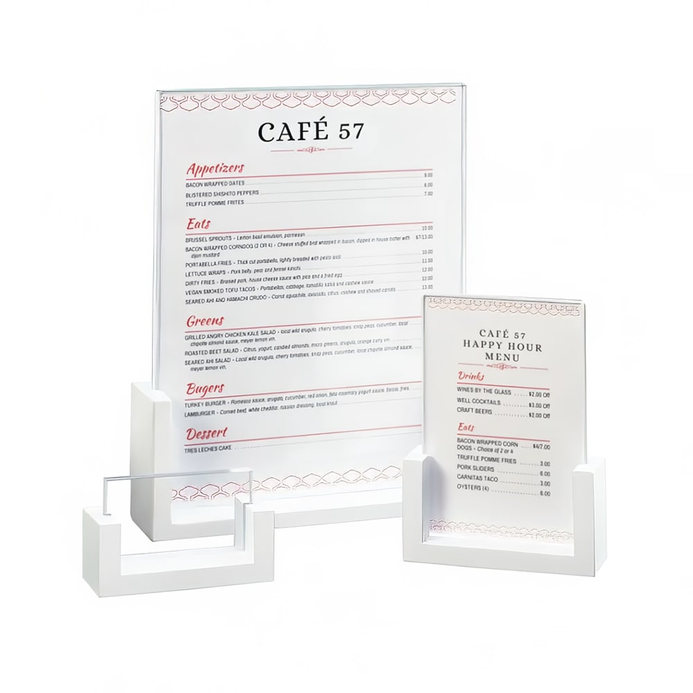 Details about   6 Pack Cal Mil Durable Natural 8 x 11" Restaurant Menu Board Holder 