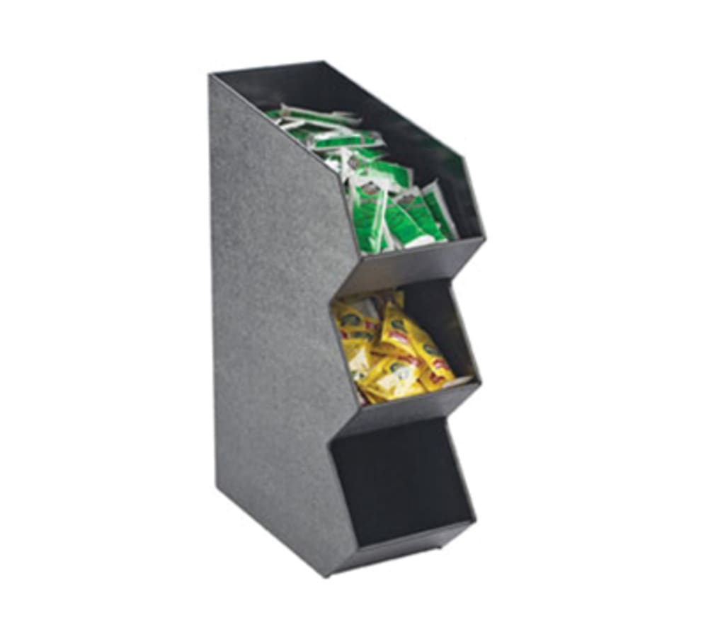 CalMil 2061 3Tier Classic Condiment Packet Organizer Black