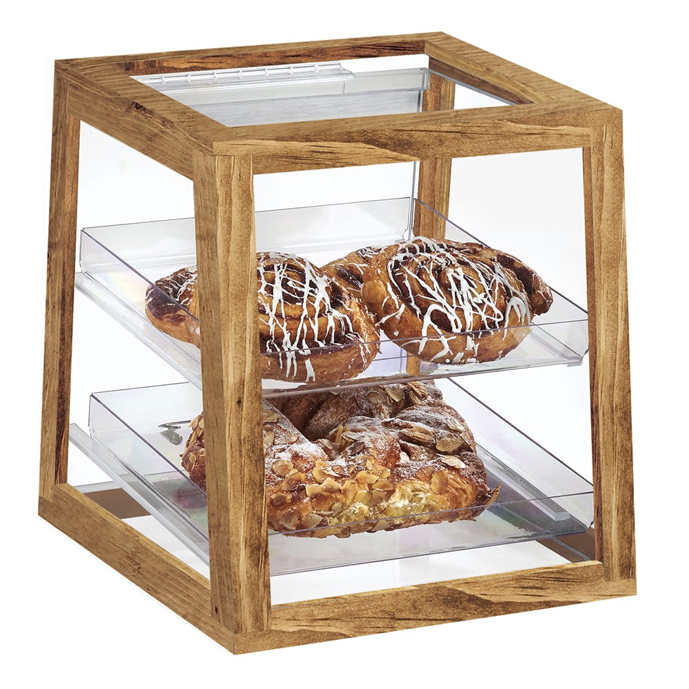 CalMil 383299 2 Tier Pastry Display Case w/ Rear Doors Plastic Case