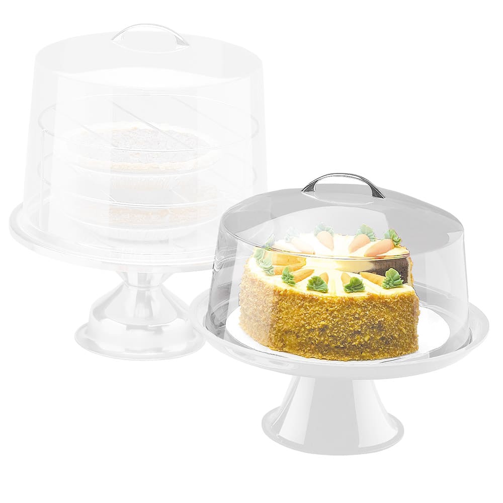 Clear Acrylic Cake Stand With Dome Lid Cover