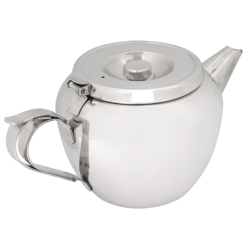 Browne 515154 Stackable Teapot, 48 oz, 18/8 Stainless Steel, Stackable
