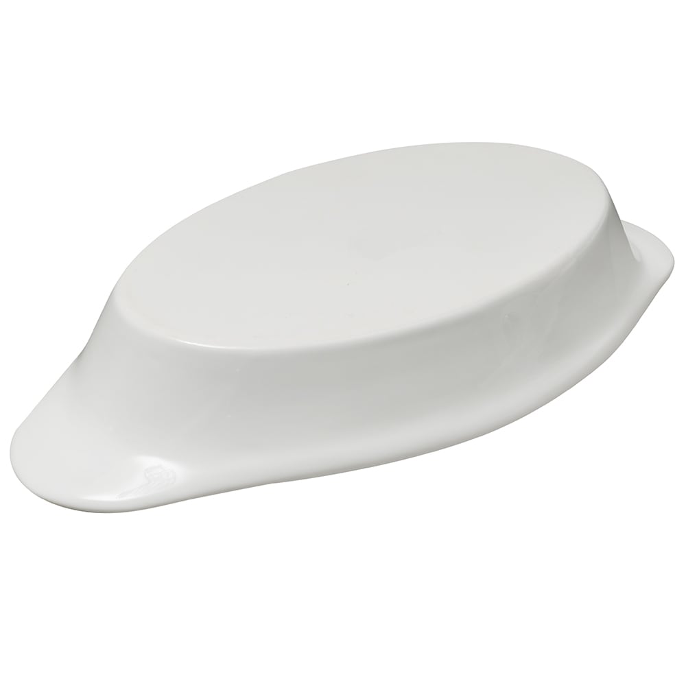 Browne 564012W 12 oz. Porcelain, Oval, Lasagna Baking Dish, White