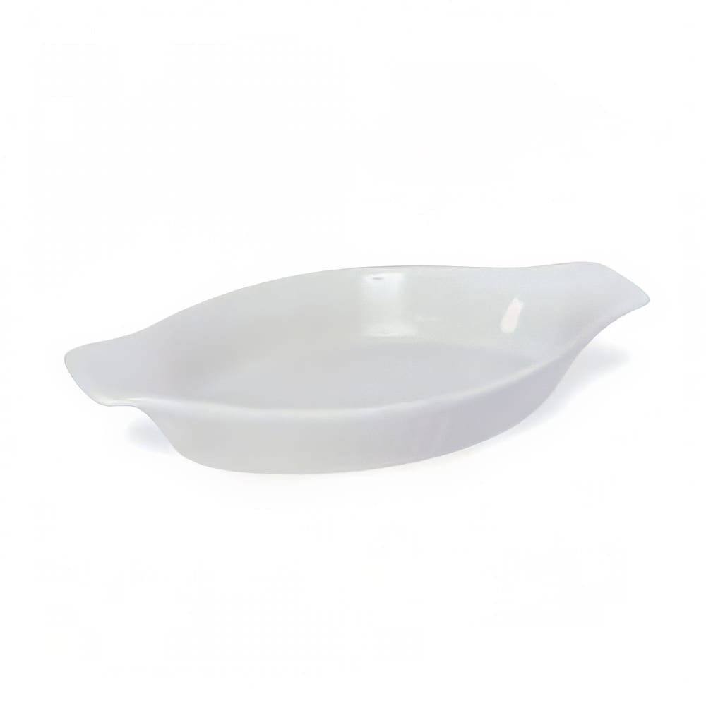 Browne 564014 16 oz. Porcelain, Oval, Lasagna Baking Dish, White