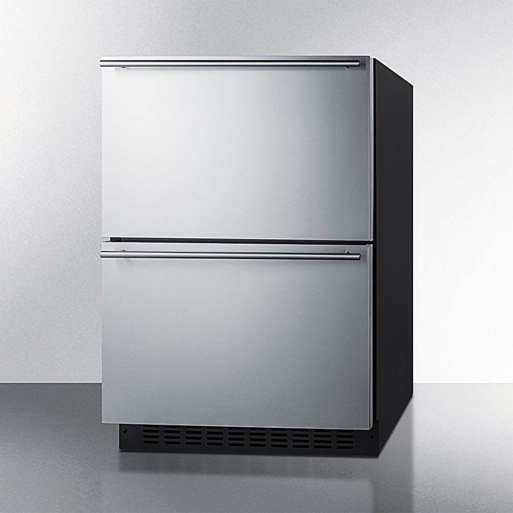 Summit ADRF244 24"W Undercounter Refrigerator w/ (1) Section & (2) Drawers 115v