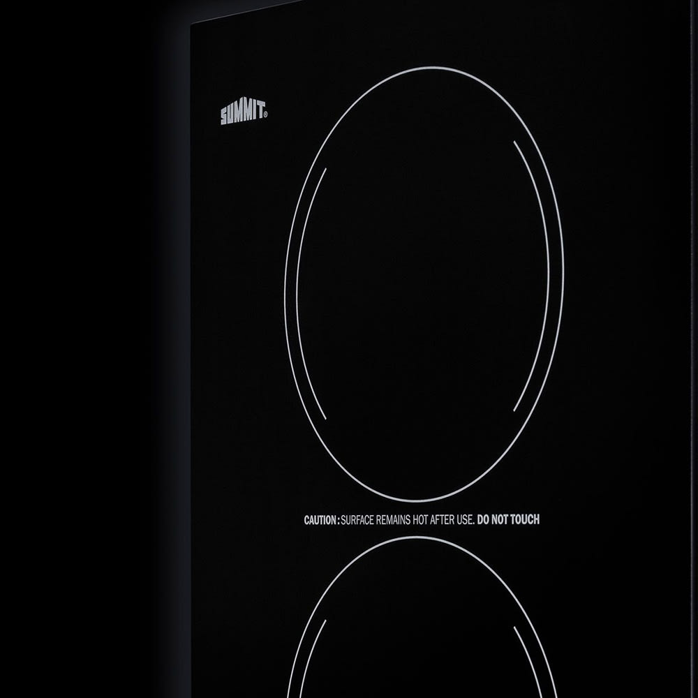 Summit CR2110B 12"W Electric Radiant Cooktop w/ (2) Burners Black, 115v