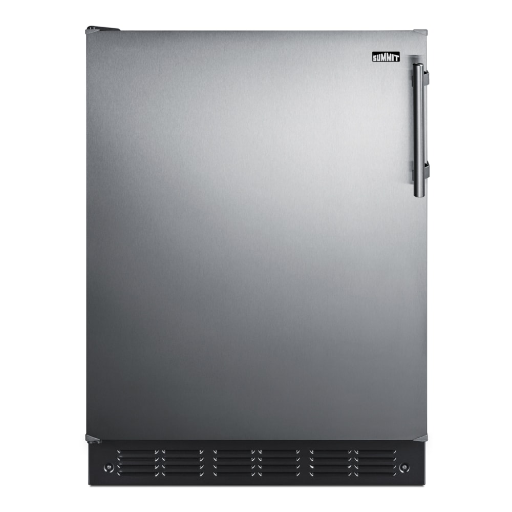 Summit CT66BK2SSLHD 5 cu ft Undercounter Refrigerator & Freezer w/ Solid Door Stainless, 115v