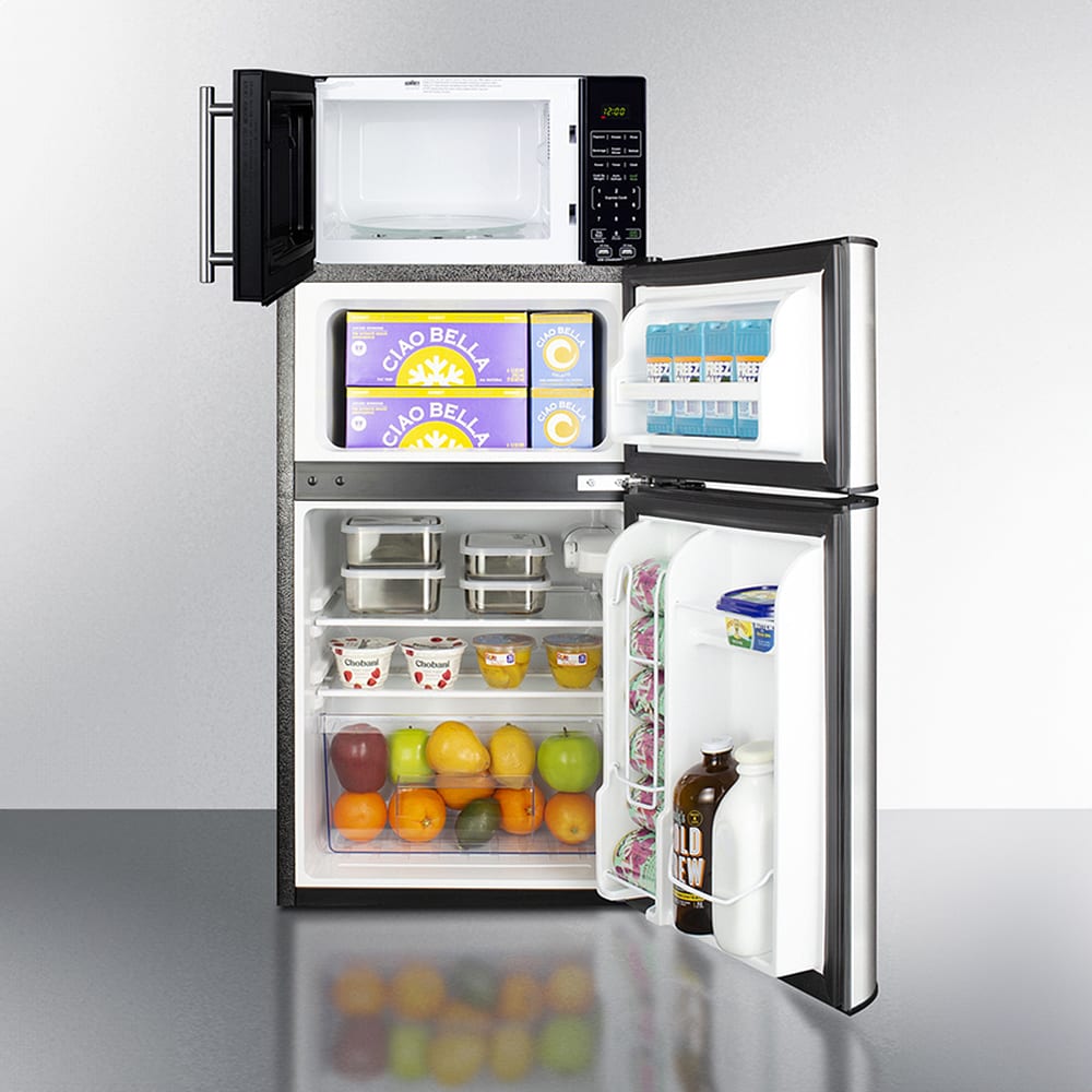 Summit MRF34BSSA 3.2 cu ft RefrigeratorFreezer/Microwave Combo Black