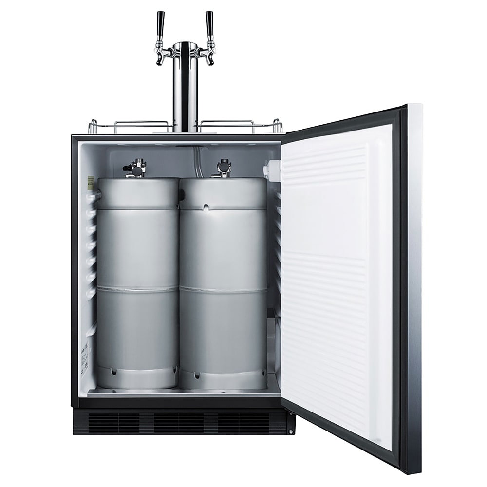 Summit SBC58BLBIADAWKDTWIN 24" Kegerator Wine Dispenser w/ (1) Keg