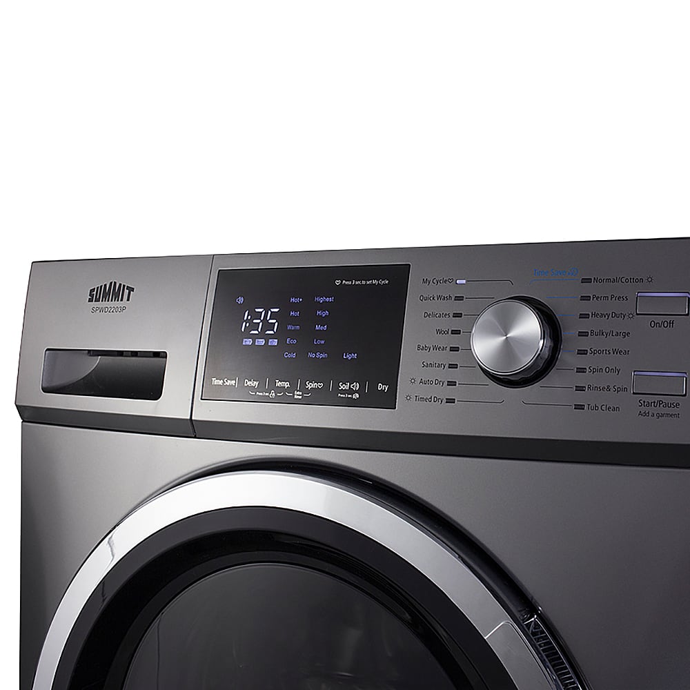 Summit SPWD2203P 24"W Front Load Washer/Dryer Combo Platinum, 115v
