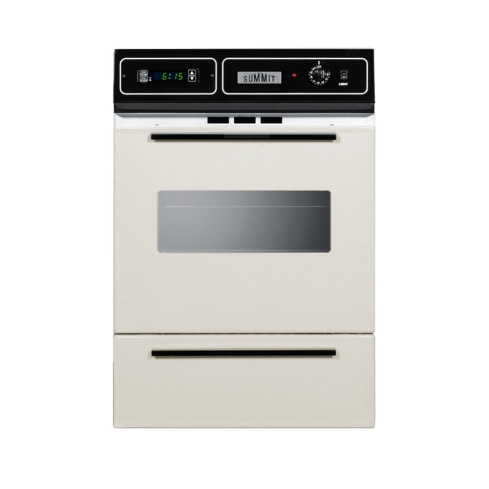 Summit STM7212KW 24"W Gas Wall Oven w/ Window Bisque, Convertible