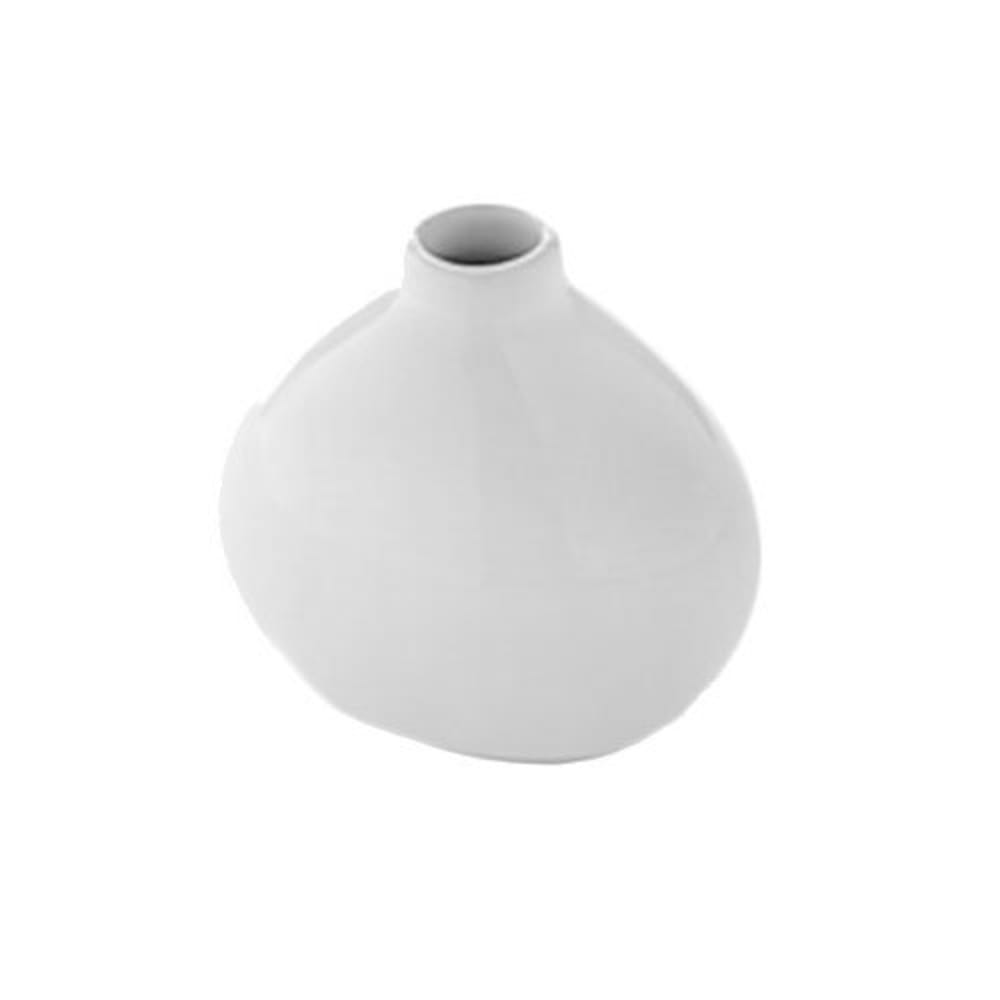 American Metalcraft BVS3 3 1/2" Mini Bud Vase, White Ceramic