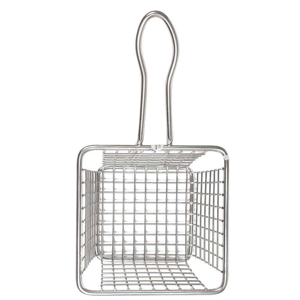 American Metalcraft FRYS443 4" Square Tabletop Fry Basket, Stainless