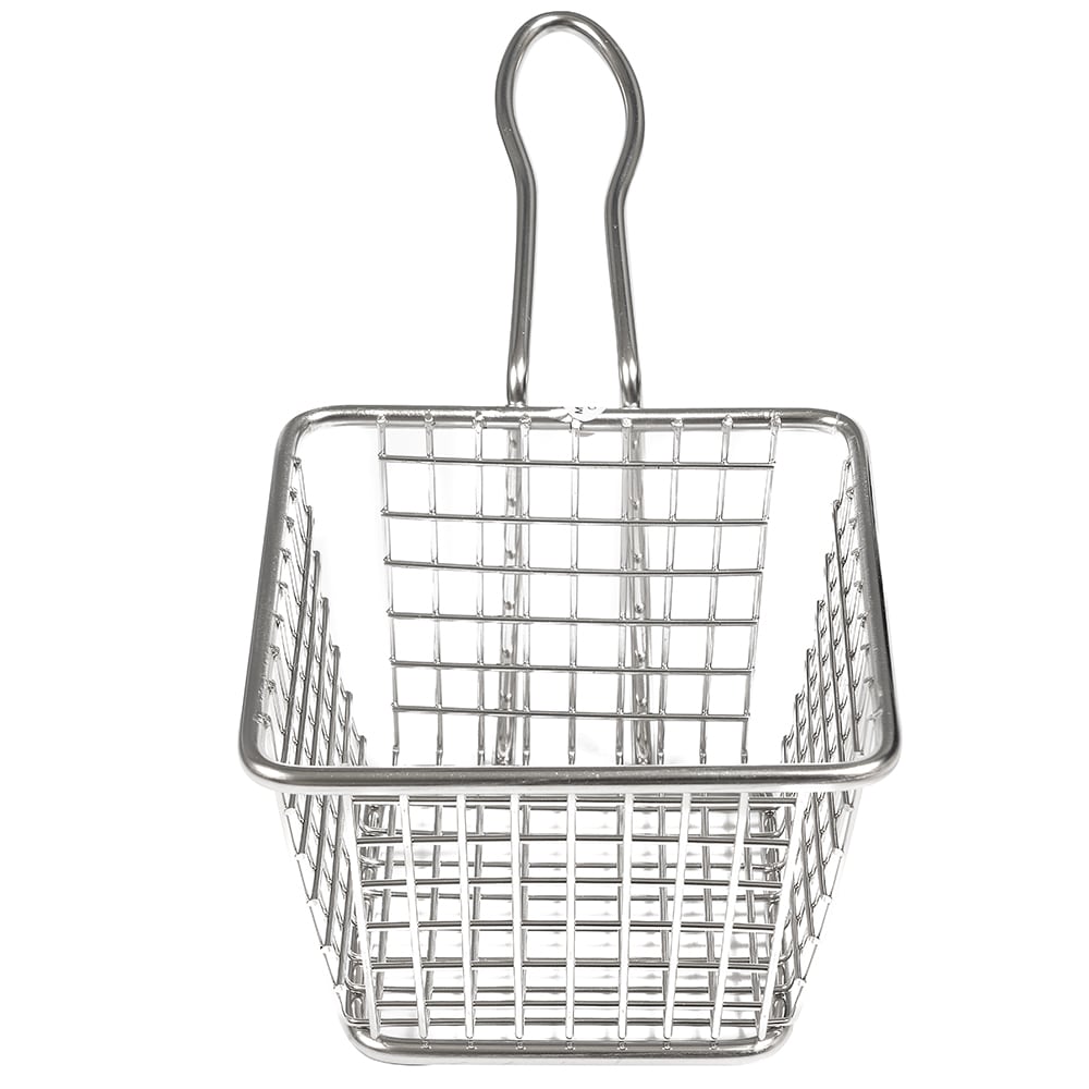 American Metalcraft FRYS443 4" Square Tabletop Fry Basket, Stainless