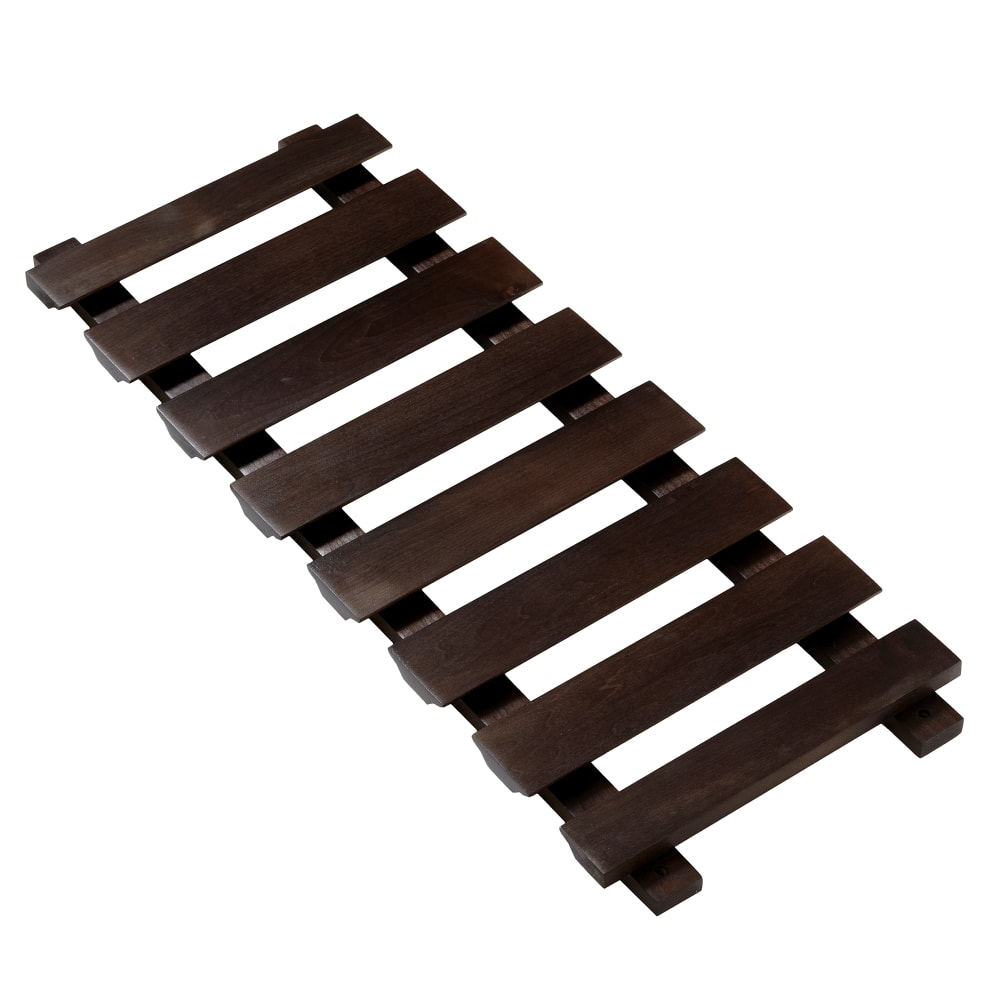 American Metalcraft 14 x 35 Walnut Wood Bar Wine Glass Hanging Rack 