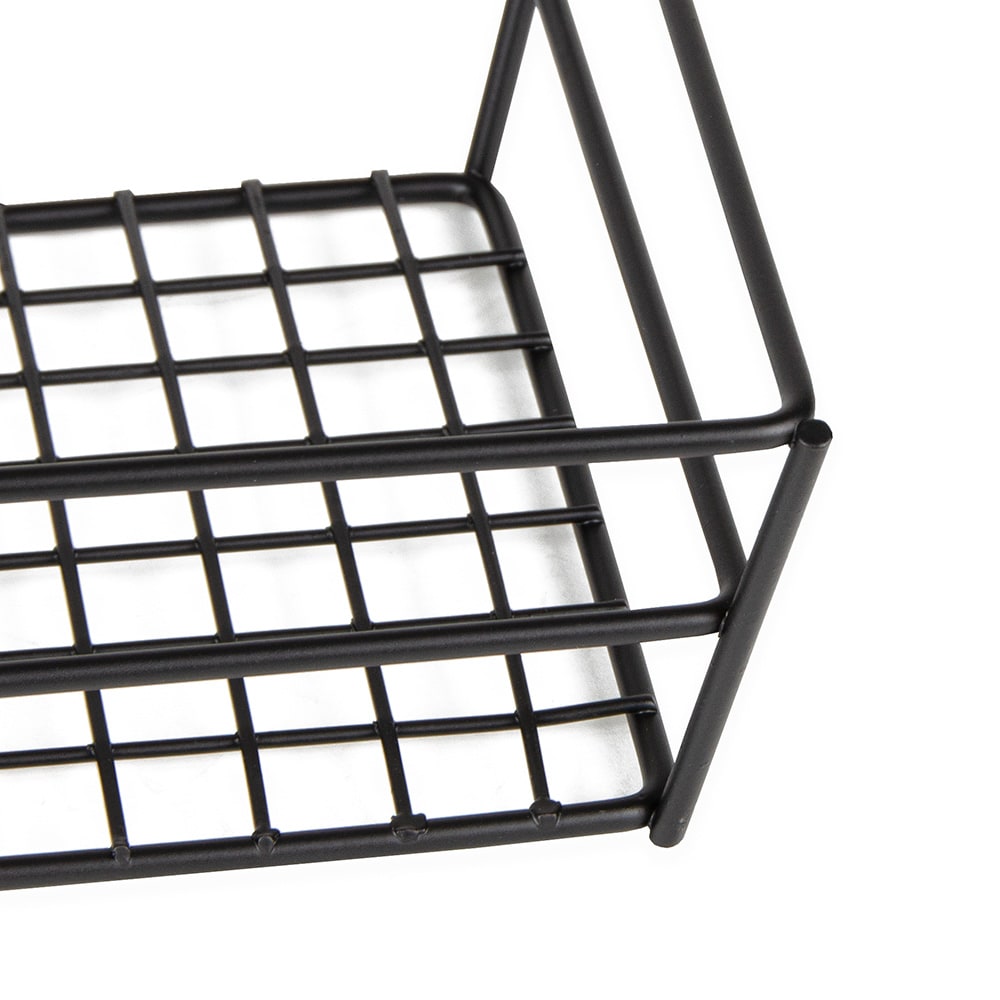 American Metalcraft RMB95B Rectangular Basket w/ Grid Bottom, Black