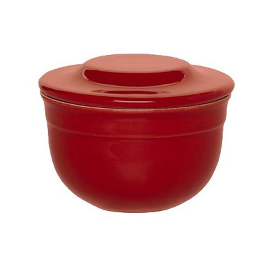 Emile Henry 348621 4" Round Ceramic Butter Pot w/ 7 oz Capacity, Burgundy