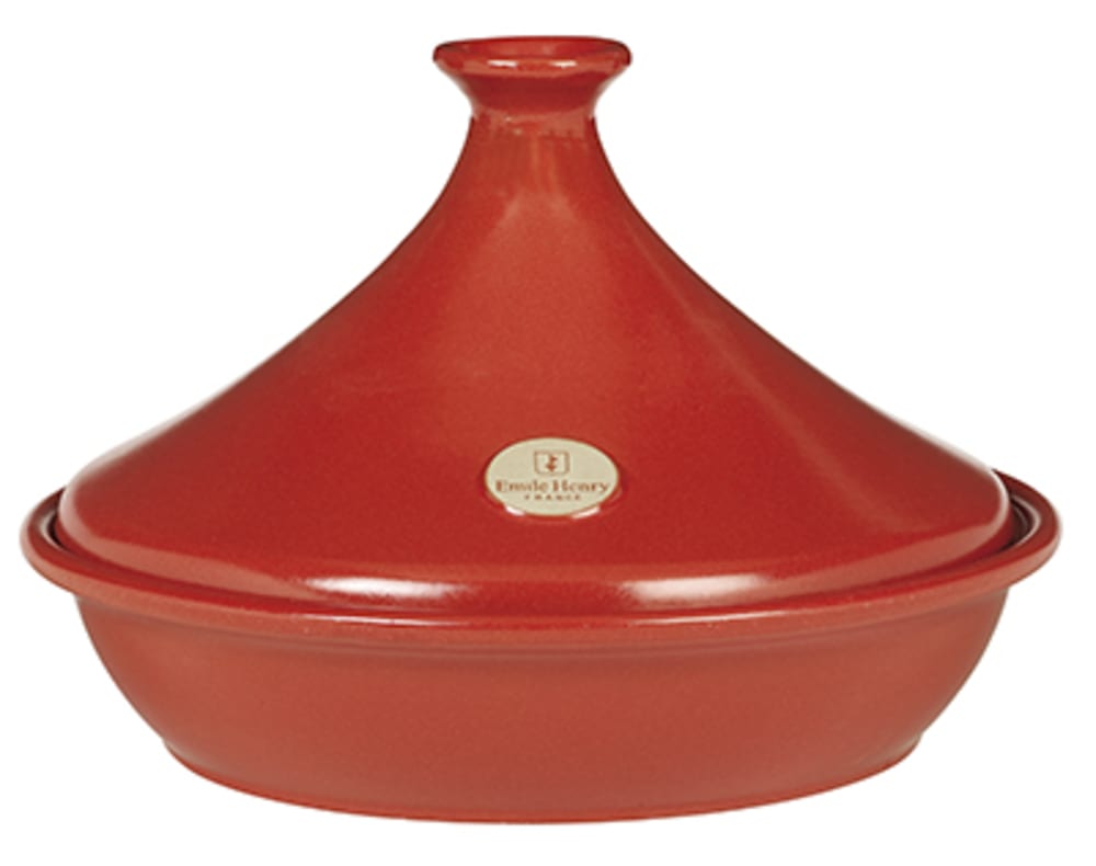Emile Henry 615535 3 7/10 qt Ceramic Flame Top Tagine With Lid, Red