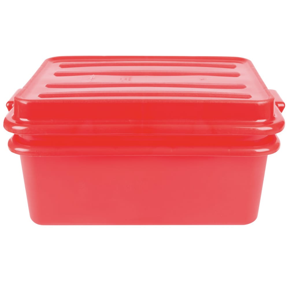 Vollrath 1535-C19 Food Storage Drain Box Set with Snap-On Lid - Traex  Color-Mate Green 20 x 15 x 7