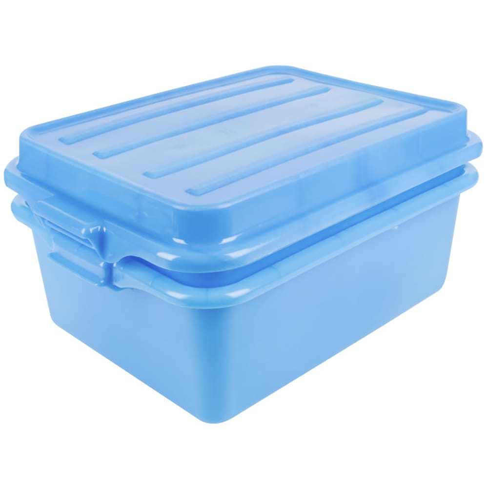 Vollrath 1535-C19 Food Storage Drain Box Set with Snap-On Lid - Traex  Color-Mate Green 20 x 15 x 7