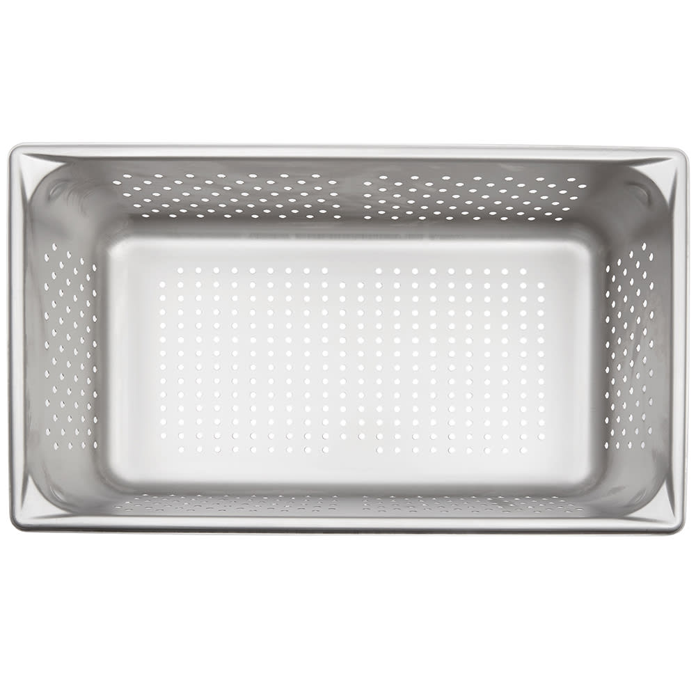 Full-size 6-inch-deep Super Pan V perforated stainless steel steam