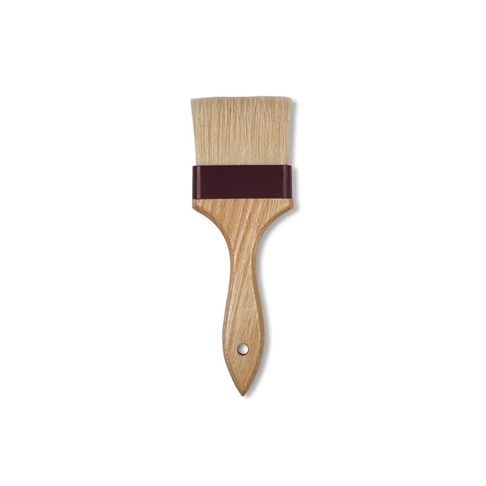Winco WFB-30, 3-Inch Flat Pastry Brush with Wooden Handle