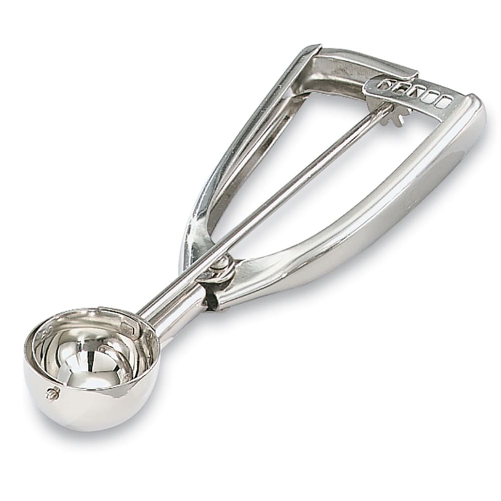 Choice #30 Round Stainless Steel Squeeze Handle Disher - 1.25 oz.