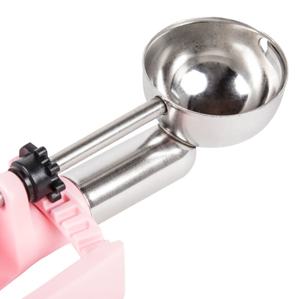 Vollrath 47402 Jacob's Pride #60 Pink Squeeze Handle Disher - 0.54 oz.