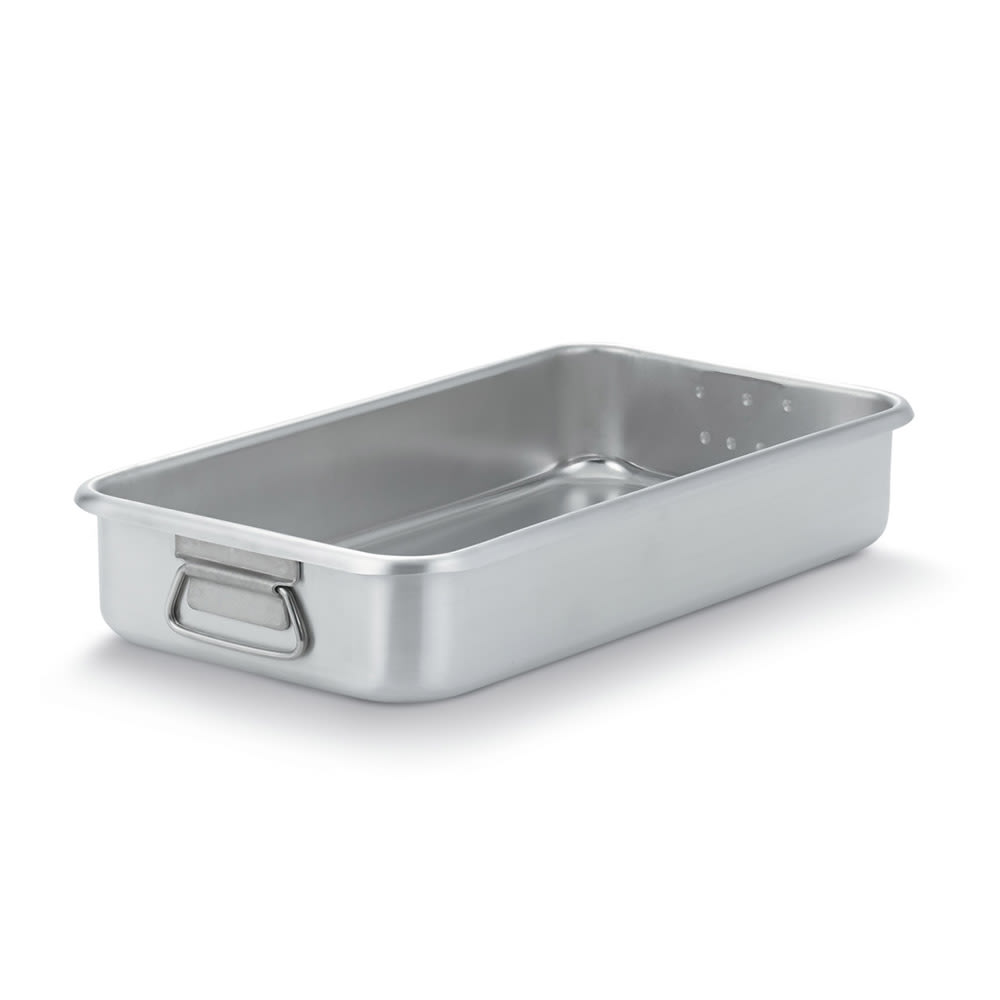 Winco Roast Pan with Straps, Aluminum, 18 x 24 - Silver