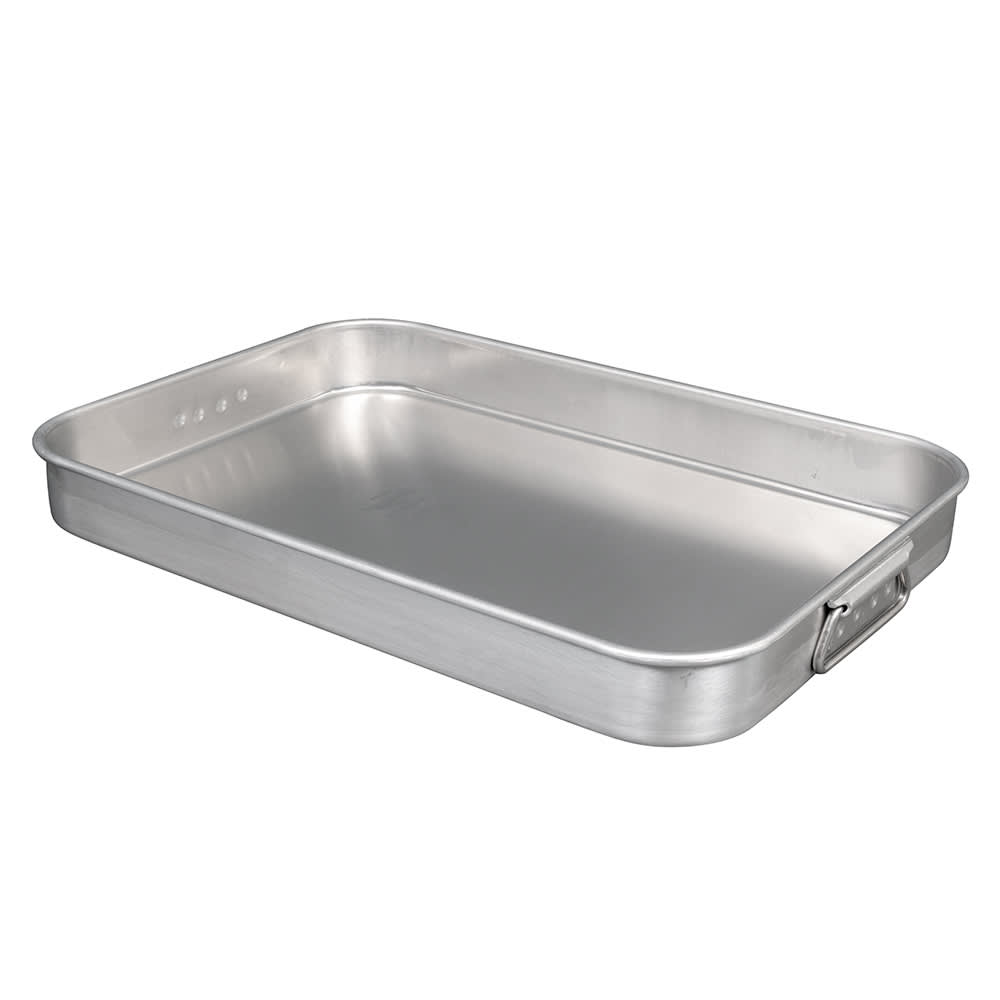 Vollrath 68369 8 1/8 qt Baking/Roasting Pan Loop Handles, 18 9/16x12 9/16x2 1/8" Aluminum