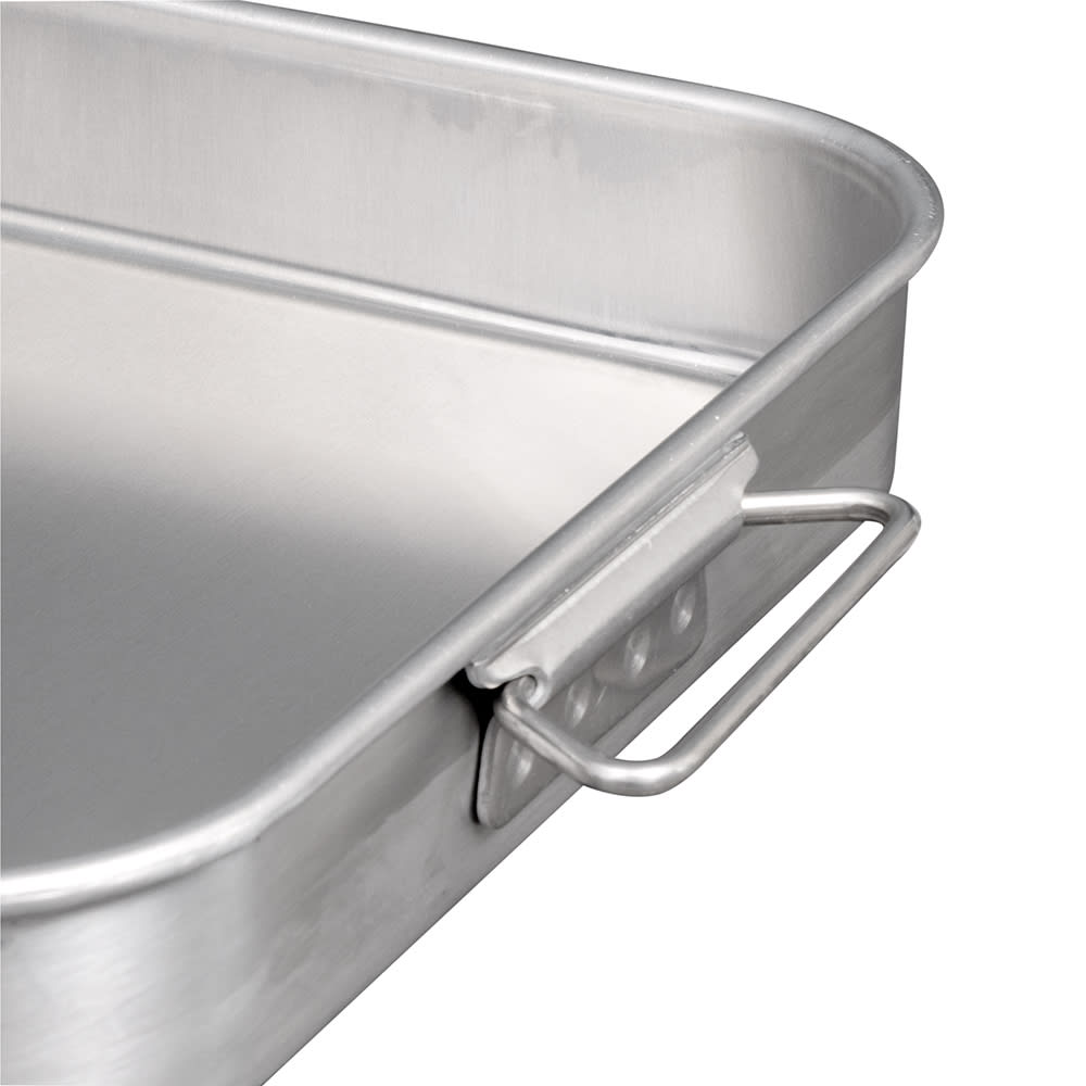 Vollrath 68369 8 1/8 qt Baking/Roasting Pan Loop Handles, 18 9/16x12 9/16x2 1/8" Aluminum