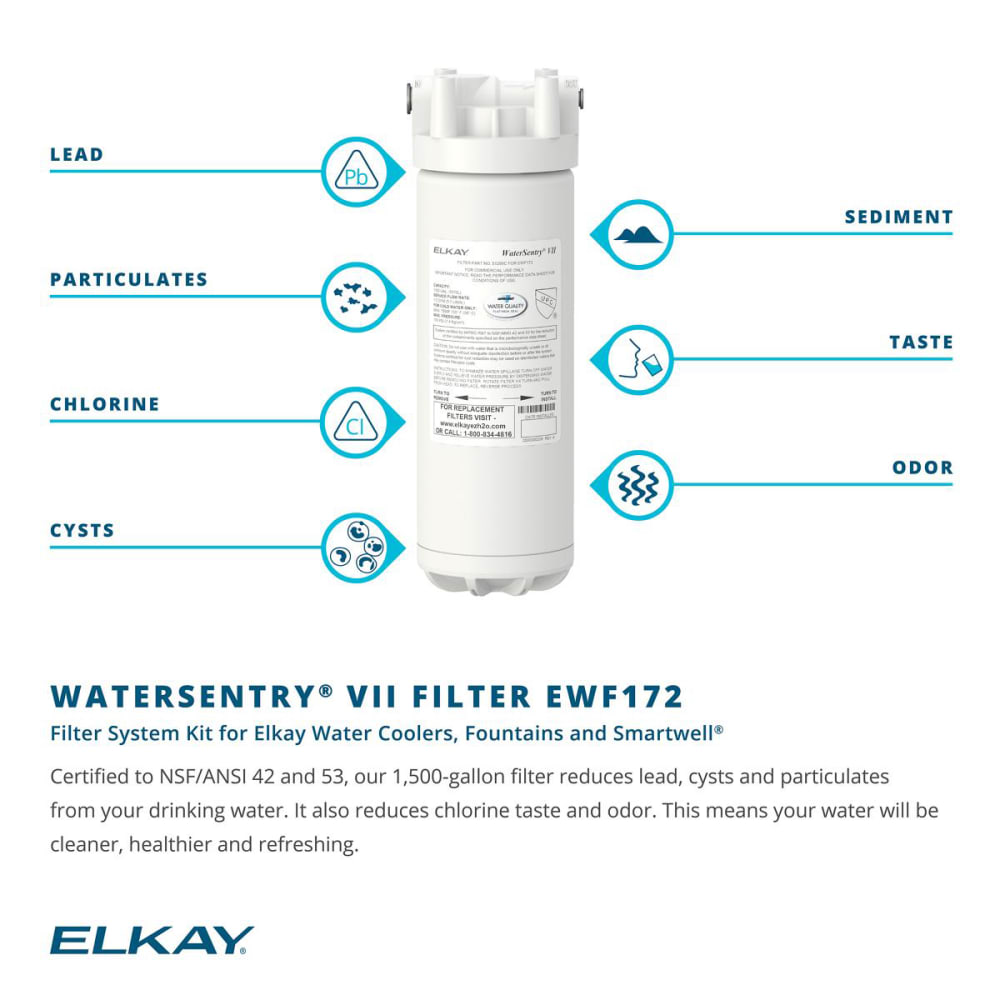 Elkay EWF172 WaterSentry VII Filter Kit for Unfiltered Elkay Coolers