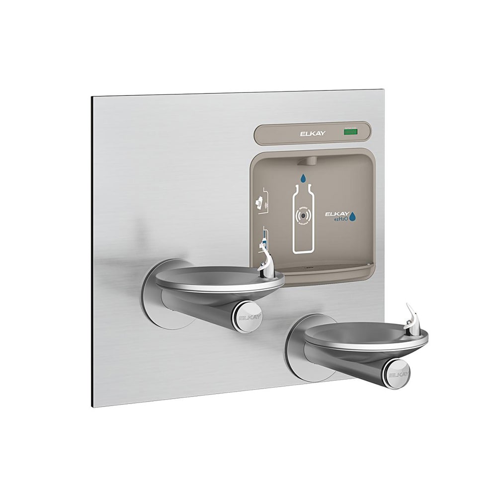 Elkay EZWSEDFPBM117K Wall Mount Bottle Filling Station w/ (2) Drinking