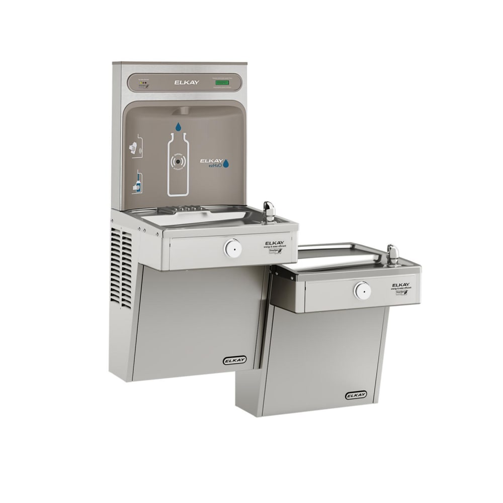 Elkay LVRCGRNTL8WSK Wall Mount Bi Level Drinking Fountains w/ Bottle
