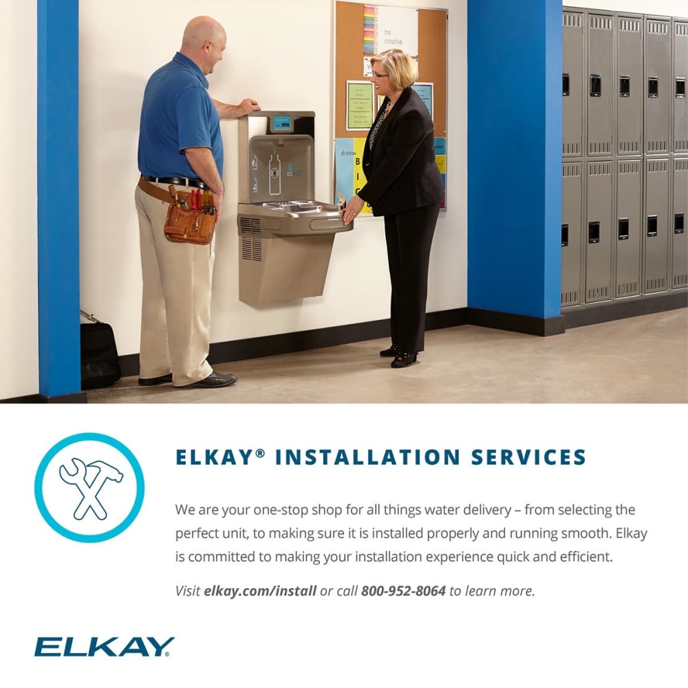 Elkay LZWSLRPBM28K Wall Mount Bi Level Drinking Fountains w/ Bottle