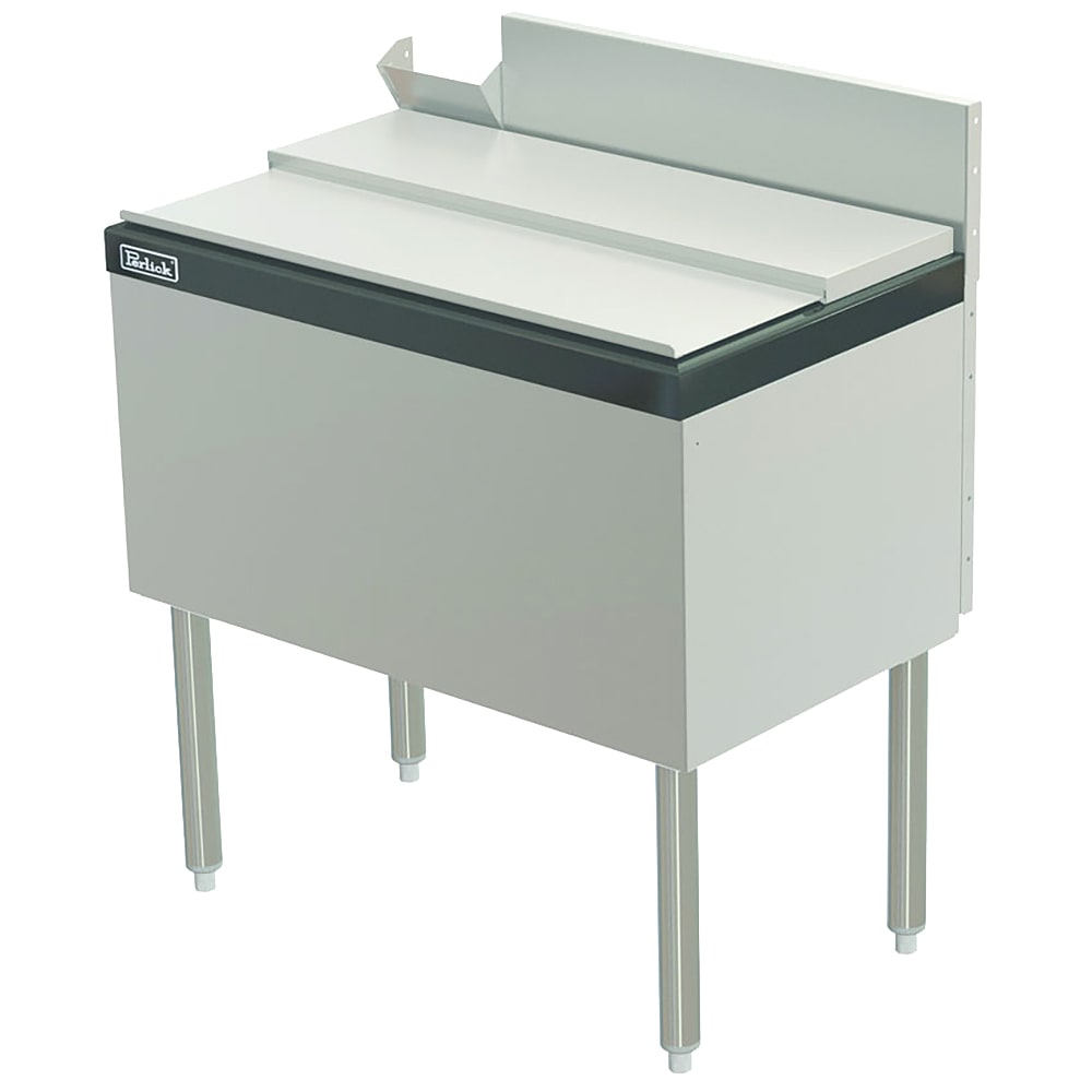 36X 21 Ice Bin & Lid w/ 8 Circuit Cold Plate Stainless Steel w/ Drain