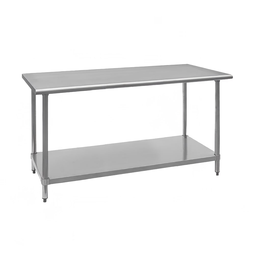 Flat Top Stainless Steel Work Table 30"x96" NSF 