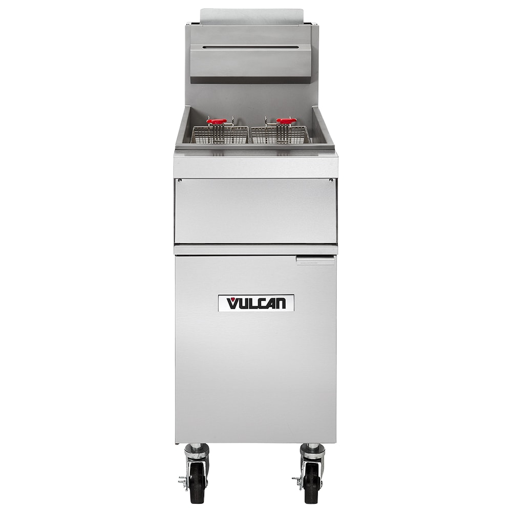 Vulcan 1GR85M Gas Fryer - (1) 90 lb Vat, Floor Model, Liquid Propane