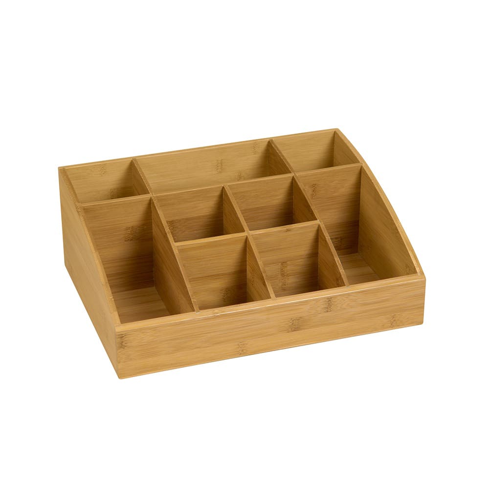 Rosseto SB103 9 Compartment Display Organizer 16x12x6" Bamboo