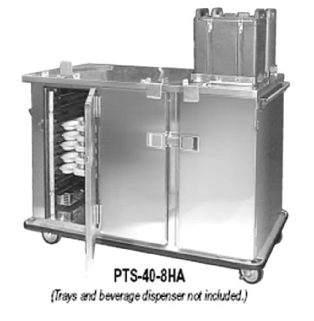 FWE PTS408HA220 Prisoner Tray Delivery Cart w/ Hot/Cold Temp., 40
