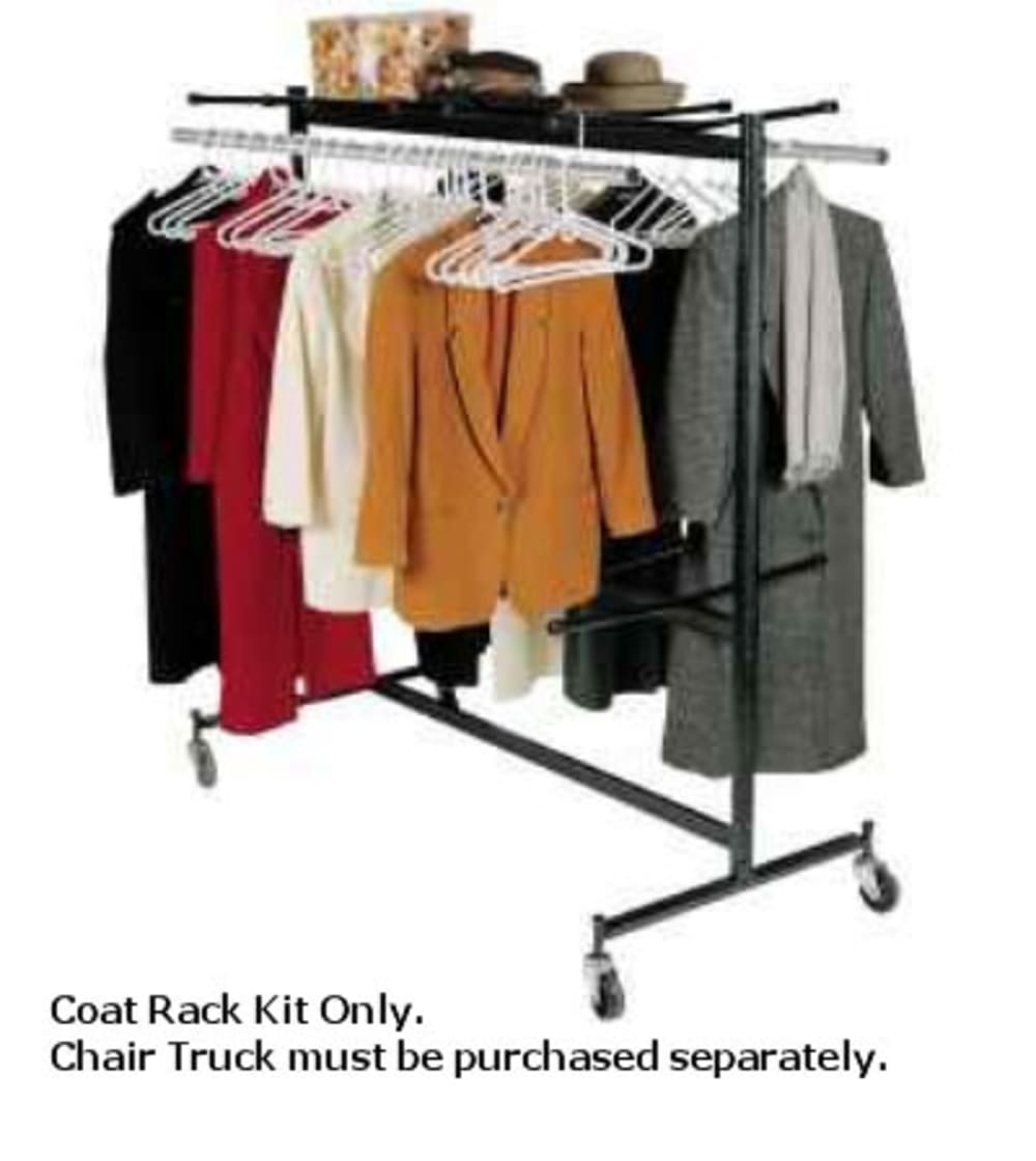 Correll COAT RACK KIT 09 Coat Rack Kit For Up To 84 Coats, Black